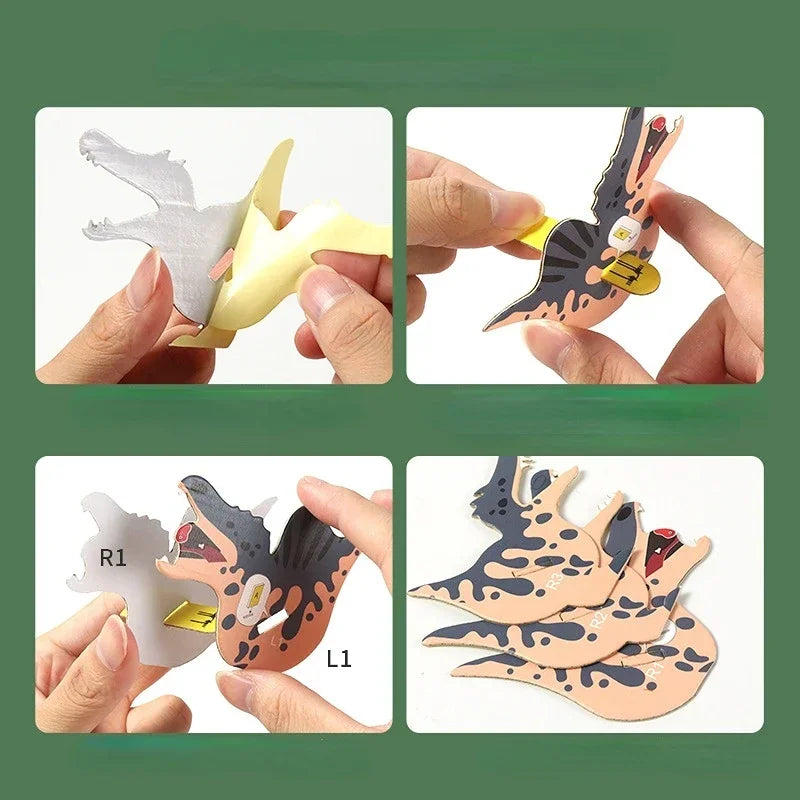3D Dinosaur Puzzle Paper Animal Model Educational Toy