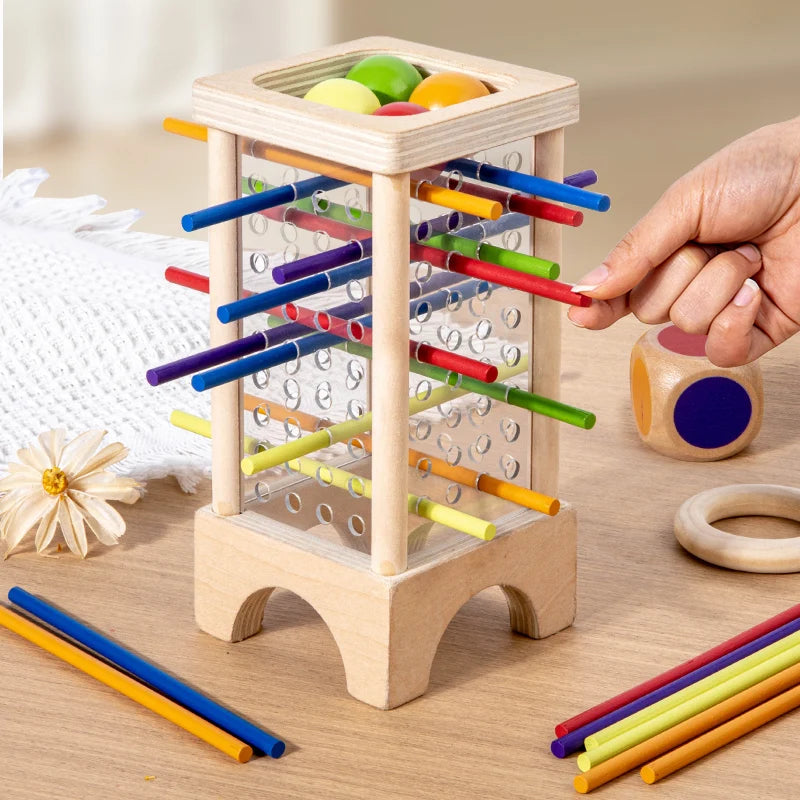 Stick Picking Game Wooden Montessori Parent Child Board Game