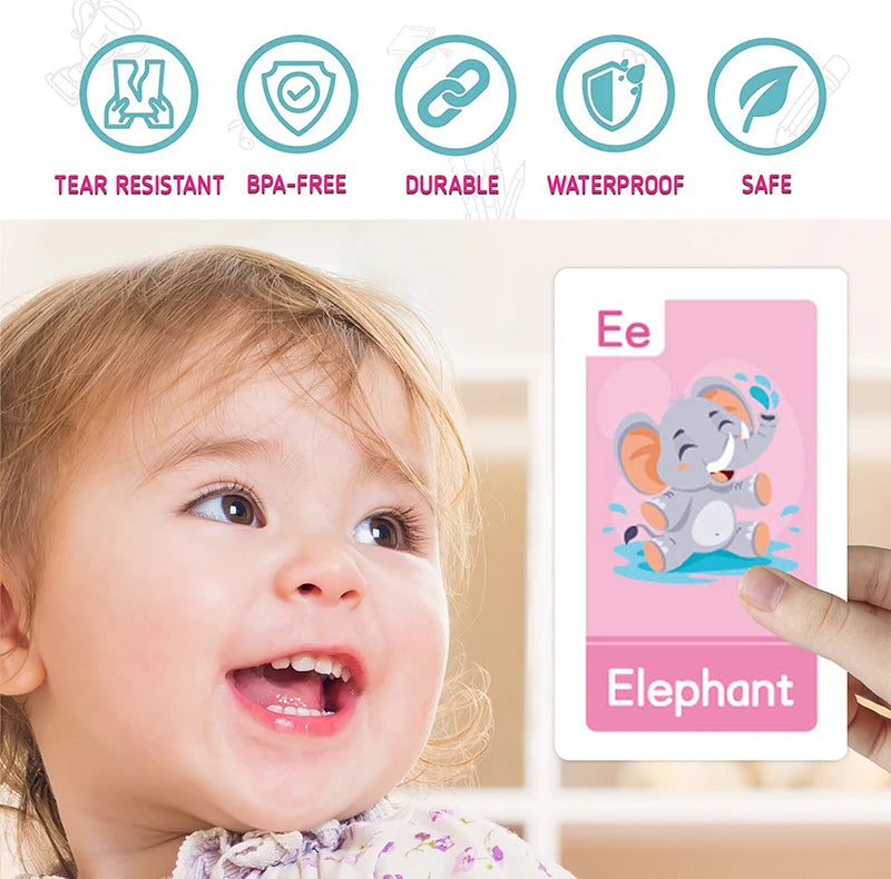 Montessori Flash Cards – 58-Piece Alphabet, Number & Shape Learning Set