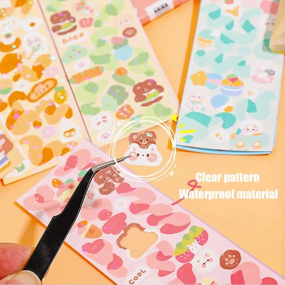 Kawaii Cartoon Stickers – Cute DIY Diary & School Sticker Pack