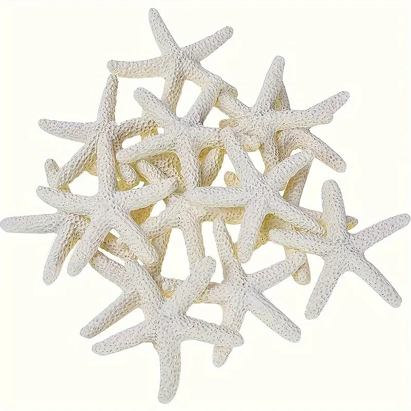 Resin Starfish Decorations, 20pcs Coastal Craft Decor for Parties