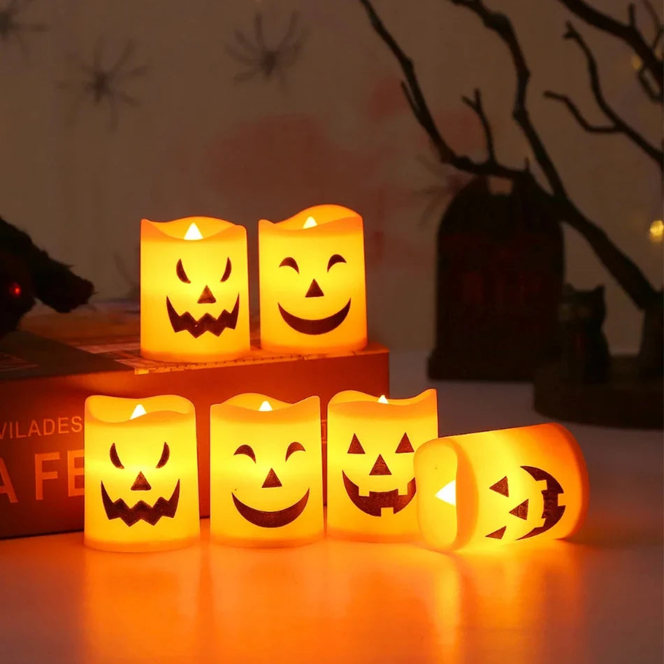 Halloween Pumpkin Lantern Skull Face Light for Party & Home Decor