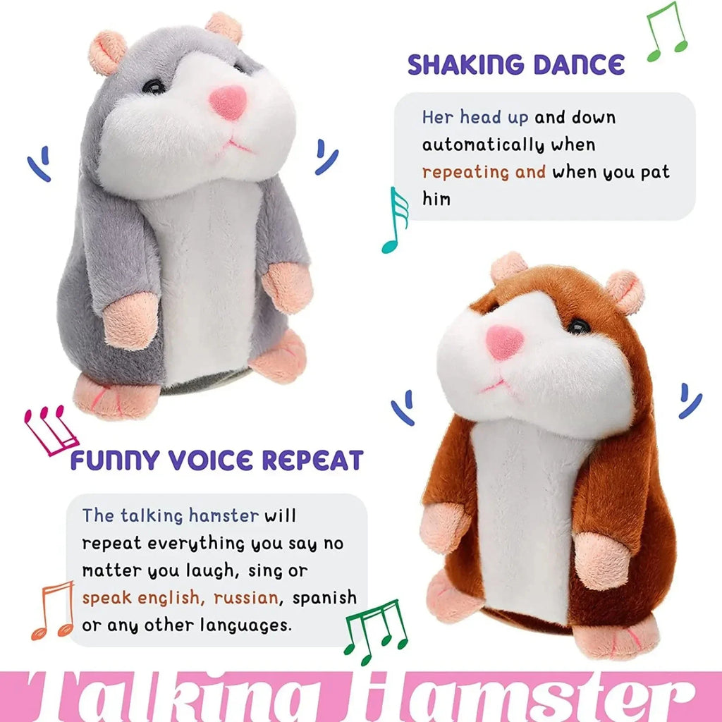 Talking Hamster Plush Toy – Interactive Sound Animal Toy for Kids