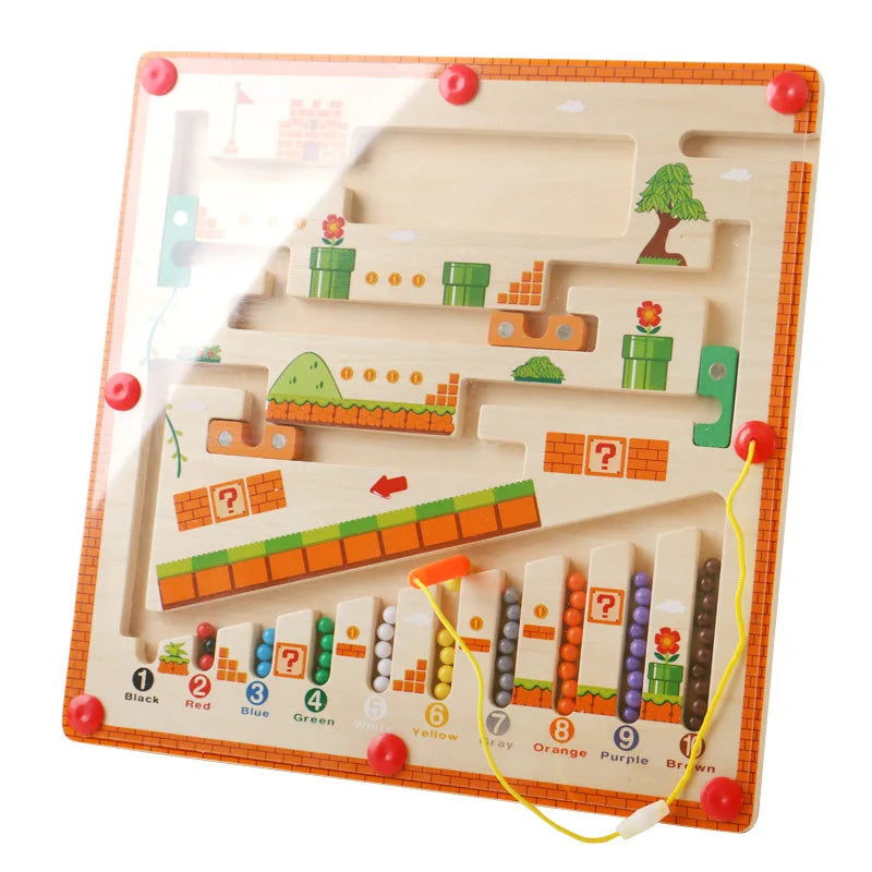 Magnetic Sorting Game – Montessori Wooden Color Puzzle Board