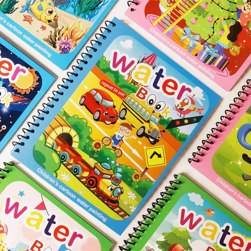 Reusable Water Coloring Book for Kids with Water Pen