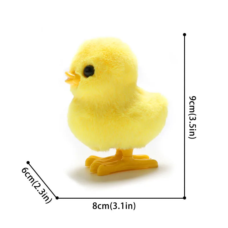 1/2Pcs Wind-Up Jumping Chicken and Duck Toys, Simulated Plush Chicken and Duck Walking Simulation, Halloween and Christmas Gifts