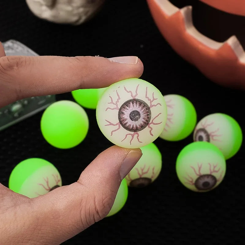 Glow in the Dark Eyeball Bouncy Balls for Halloween Party Decor