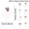 Halloween Lollipop Holders, 48PCS Ghost Candy Party Favors