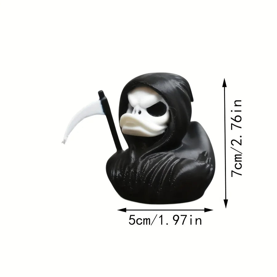 Grim Reaper Duck Statue, 3D Printed Halloween Figurine