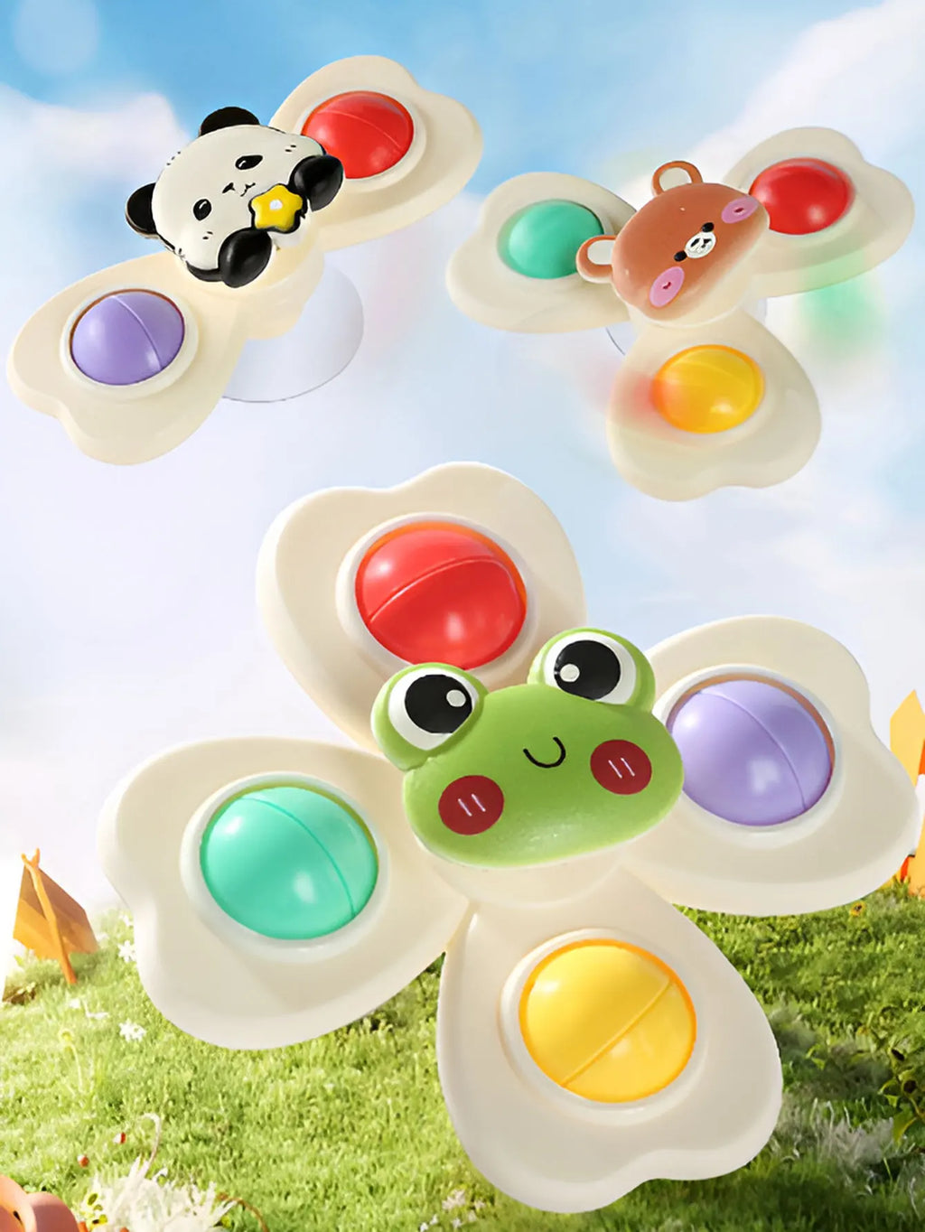 Suction Cup Spinner Toy – Rotating Baby Toy 3-Piece Set