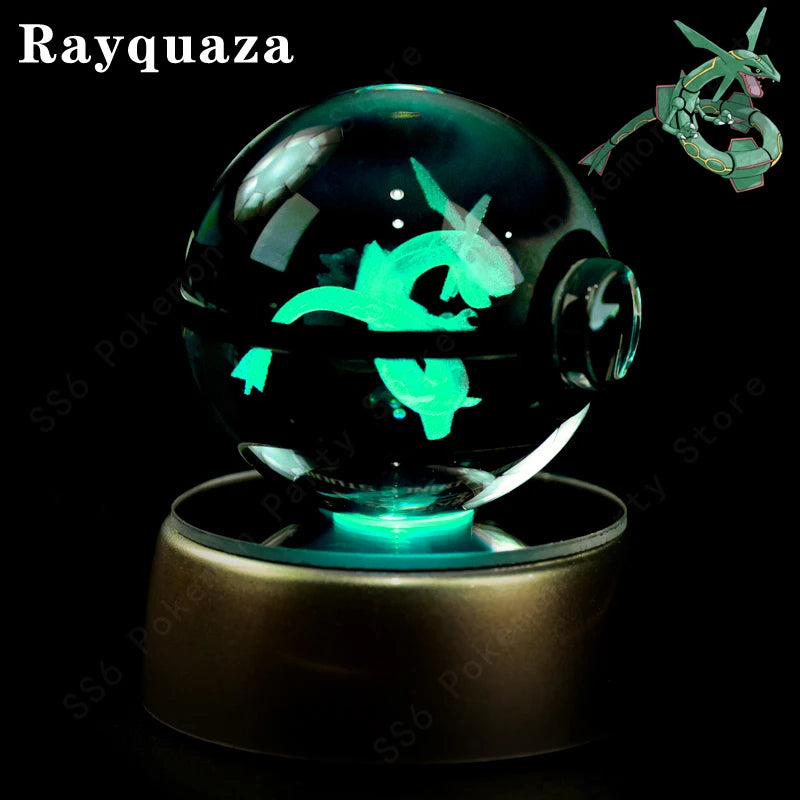 3D Crystal Ball Night Light – Glass LED Decorative Lamp
