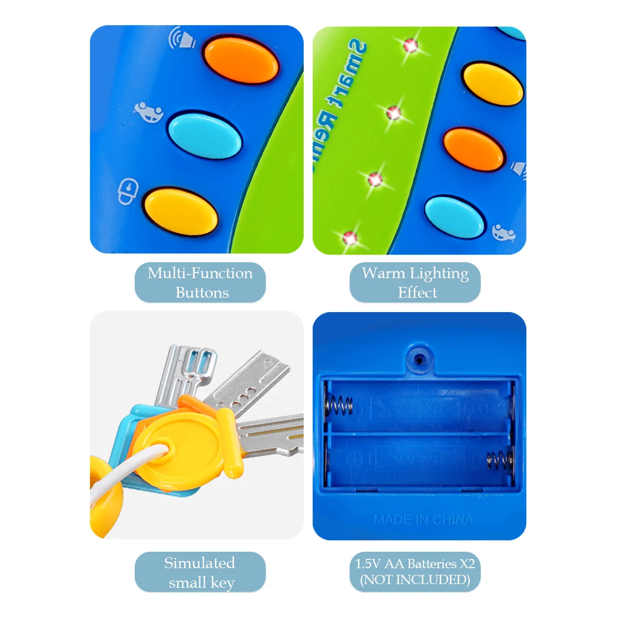 Baby Car Key Toy – Musical Pretend Play & Grip Training Toy