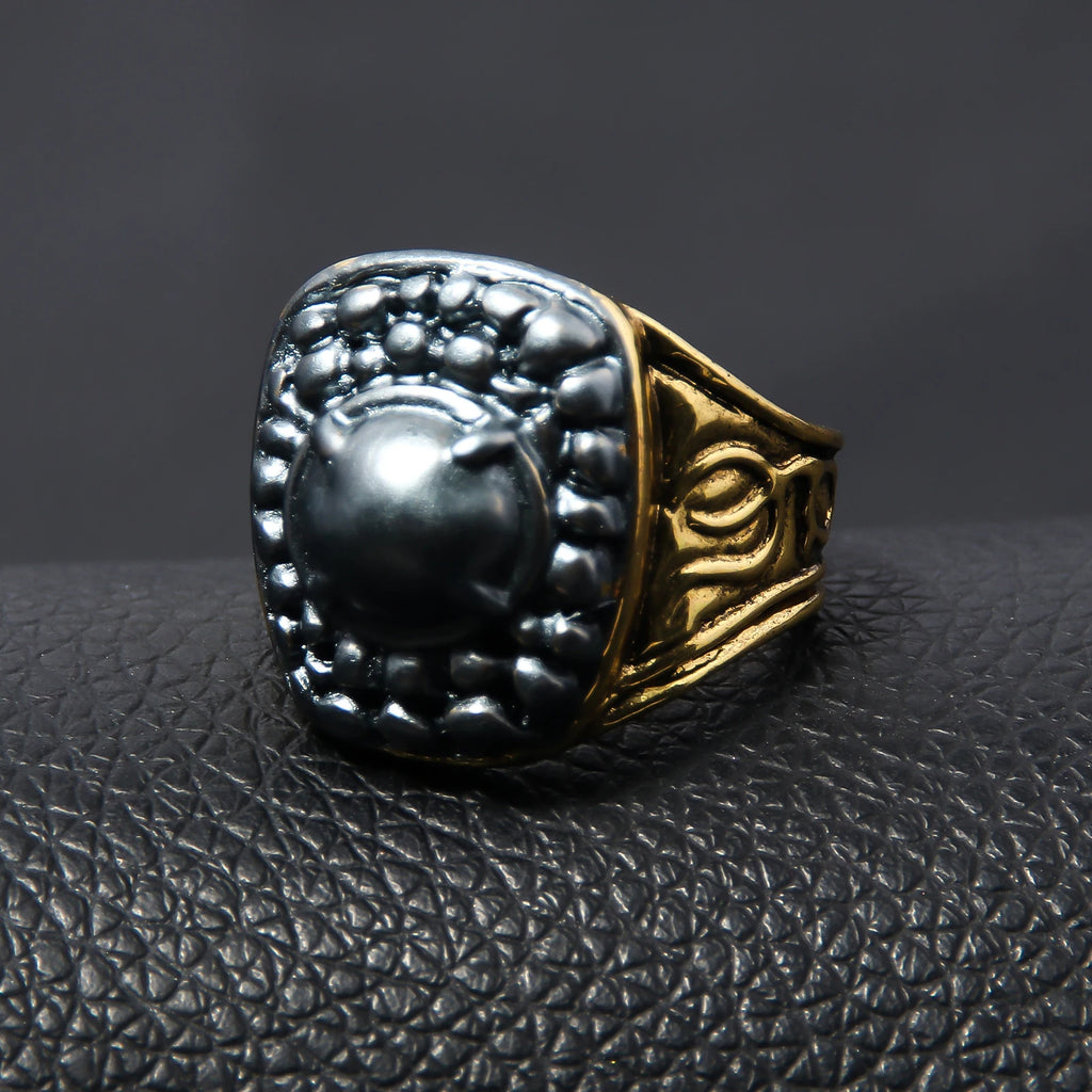 Gothic Fantasy Ring Vintage Dark Style Jewelry for Men