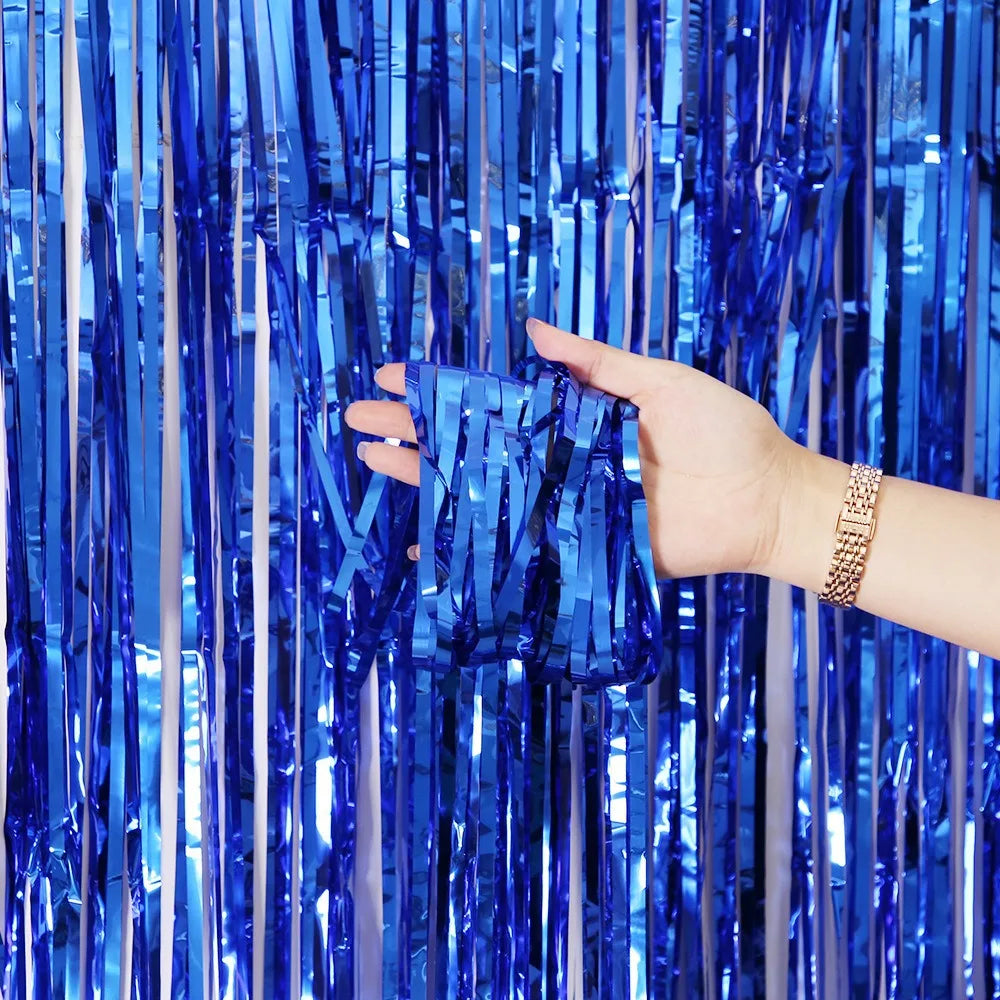 Metallic Foil Fringe Curtain – 1×2M Party Backdrop