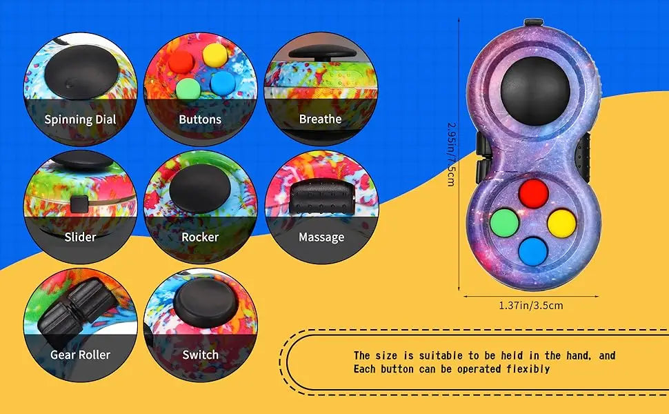 Fidget Pad, Retro Handheld Fidget Controller Toy