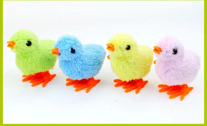 Wind Up Cat Toy – Hopping Plush Chick Interactive Pet Toy