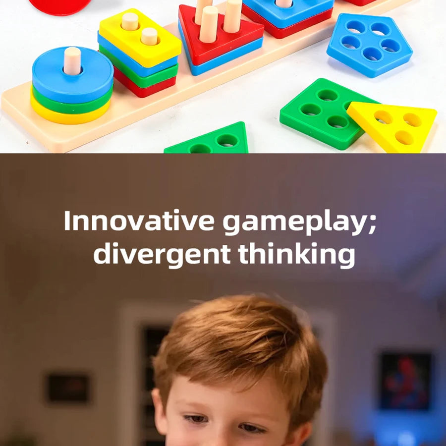 Geometric Building Blocks Set for Toddlers – Early Learning Toy
