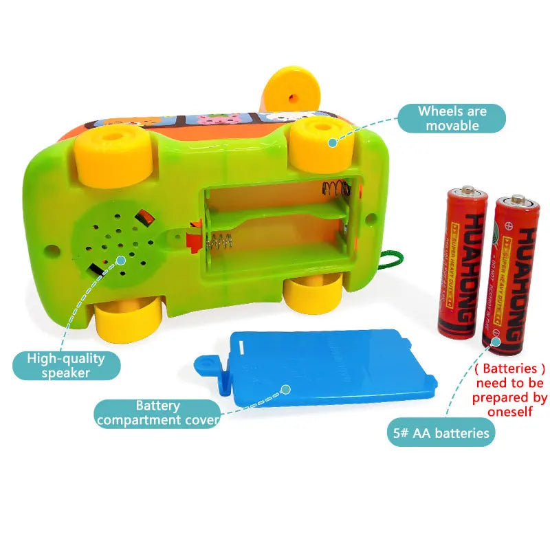Toddler Telephone Toy – Interactive Musical Bus Learning Toy
