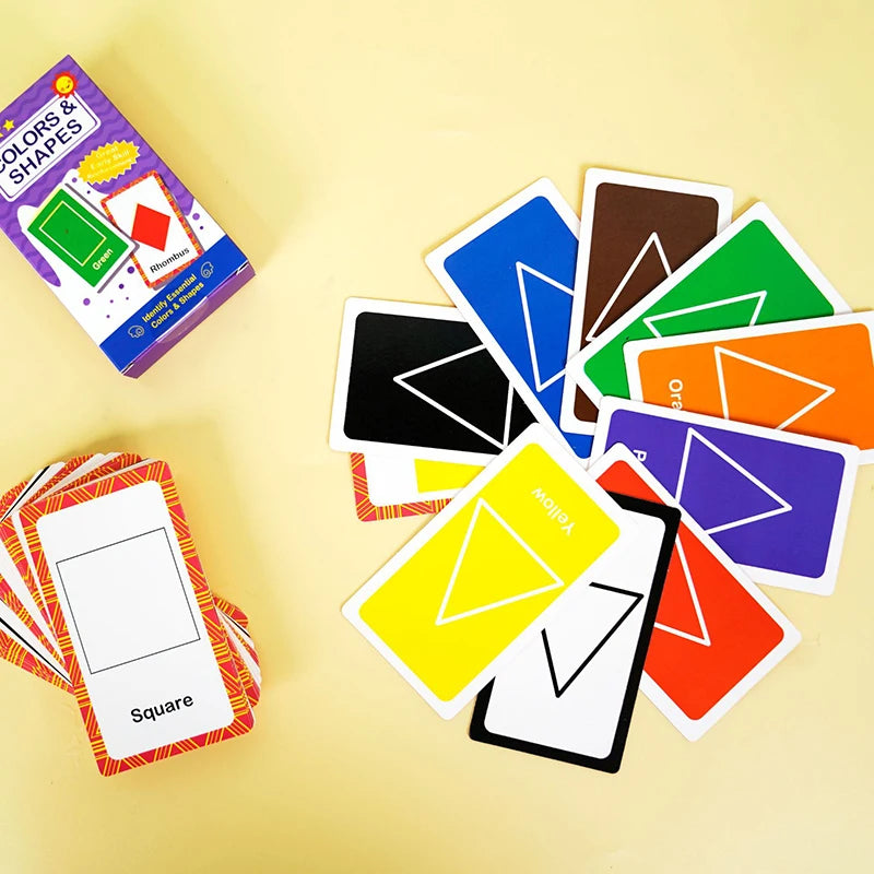 Montessori Flash Cards – 58-Piece Alphabet, Number & Shape Learning Set