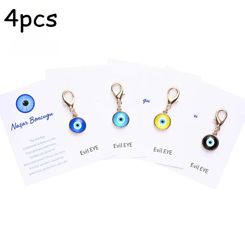 Evil Eye Keychain, Blue Eye Bag Charm Decorative Key Ring