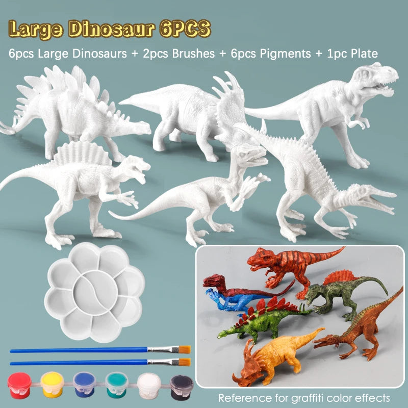 Dinosaur Painting Kit – DIY Dinosaur Art Set with Paints for Kids
