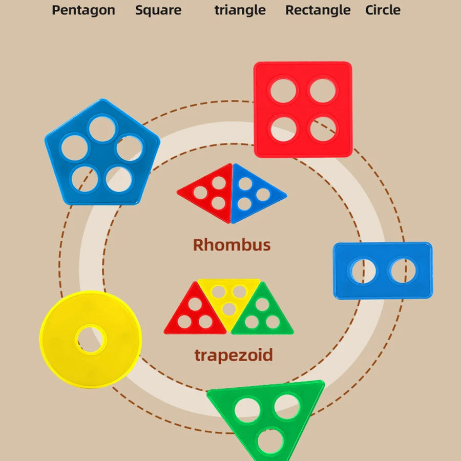 Geometric Building Blocks Set for Toddlers – Early Learning Toy