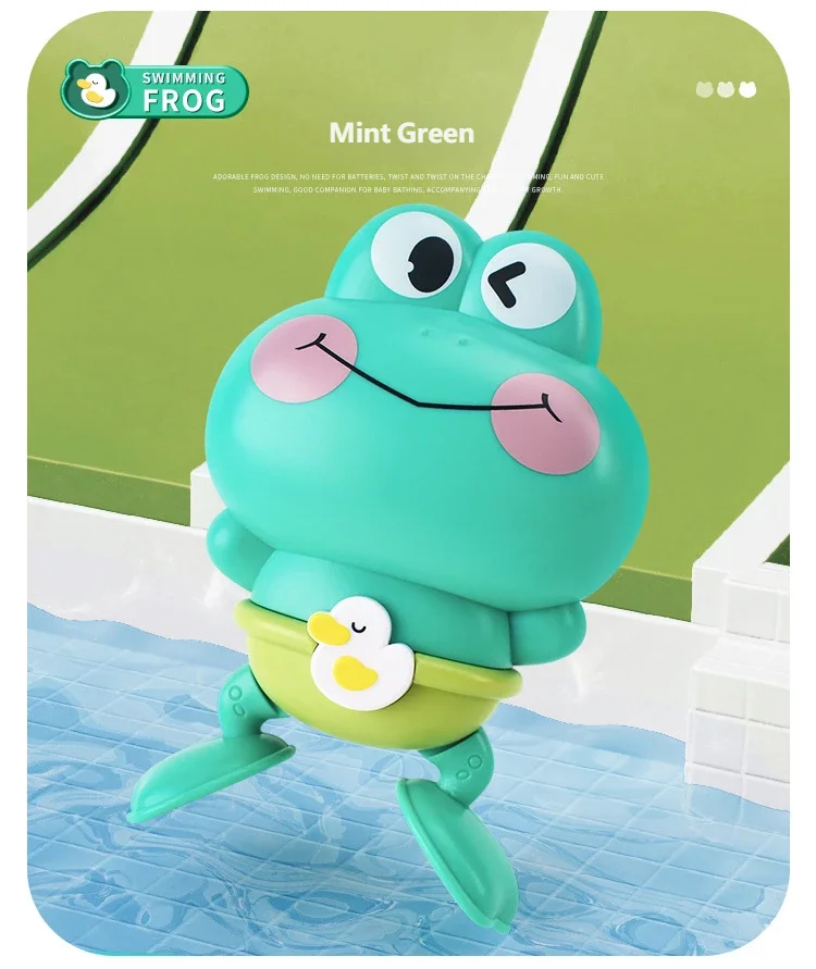 Clockwork Frog Bath Toy – Floating Toy for Kids & Toddlers