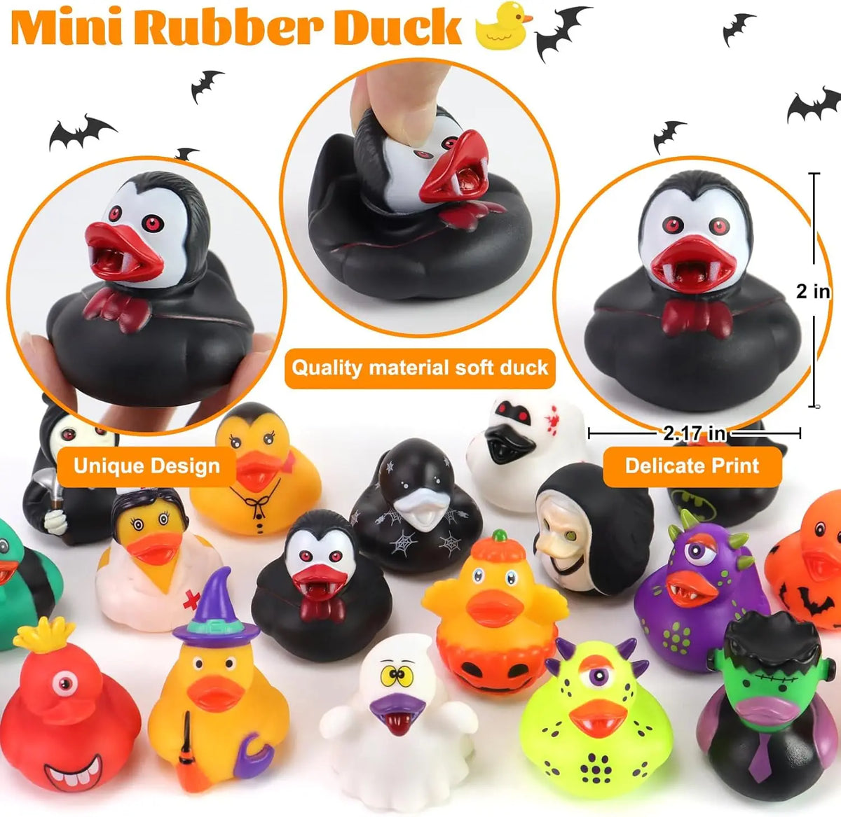 Halloween Rubber Duck Toys – Spooky Party Favors for Kids