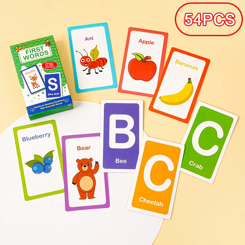 Montessori Flash Cards – 58-Piece Alphabet, Number & Shape Learning Set