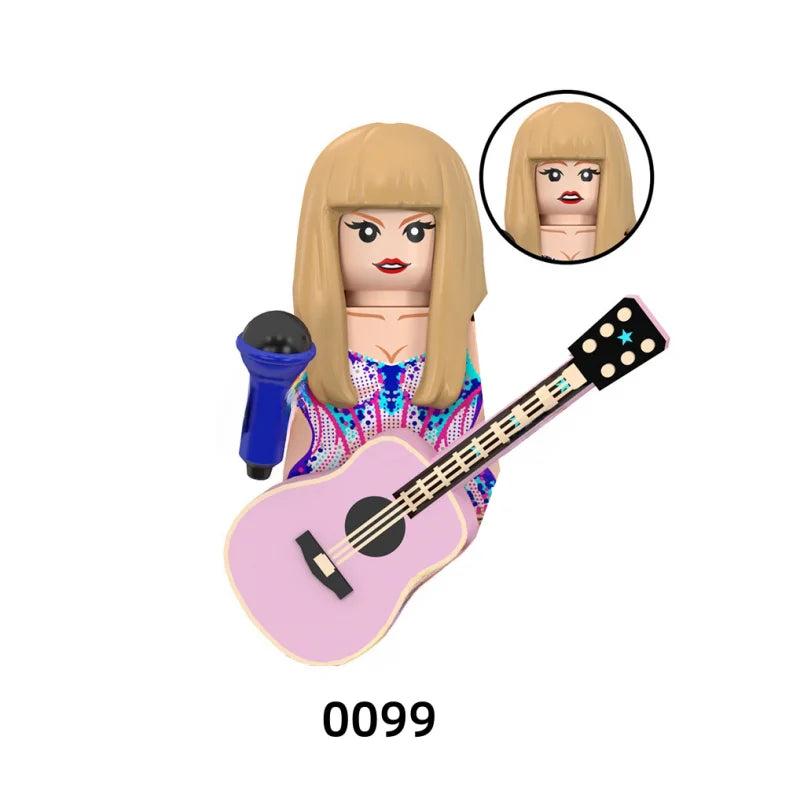 Female Singer Building Blocks – Mini Music Figure DIY Set