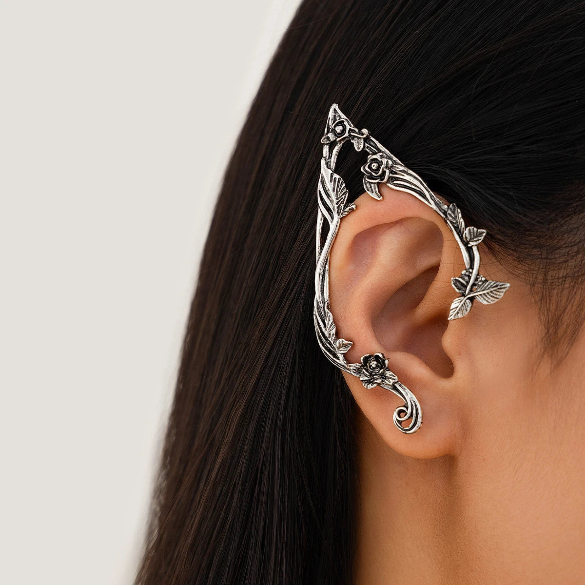 Elf Ear Clip Earrings – Gold Leaf Fairy Jewelry Accessory
