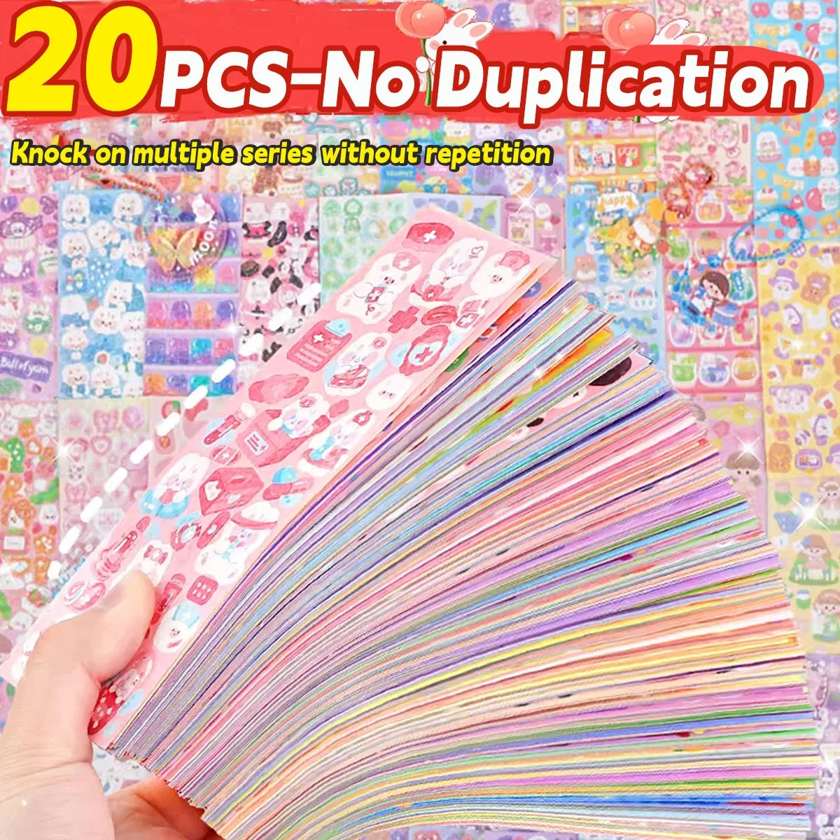 Kawaii Cartoon Stickers – Cute DIY Diary & School Sticker Pack