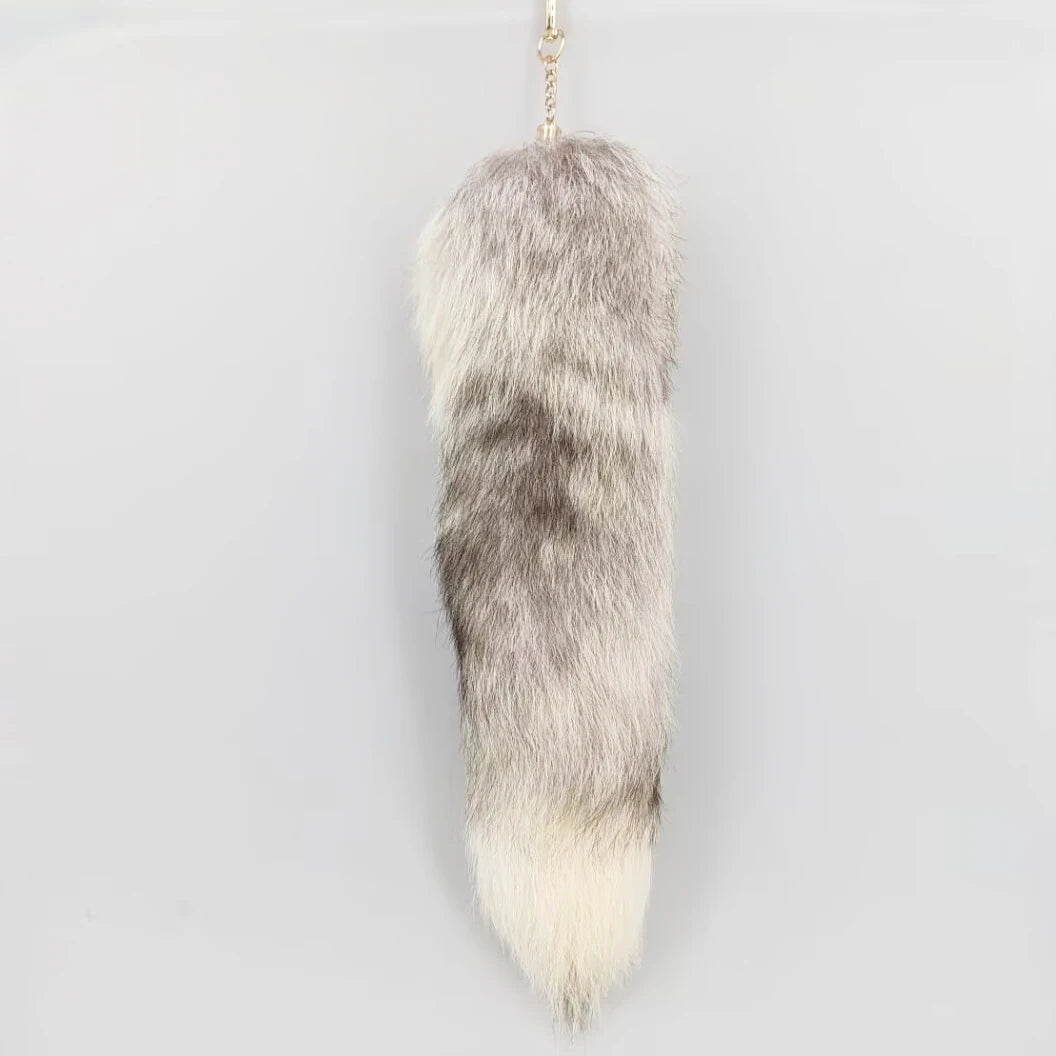 Fox Tail Keychain for Women Furry Y2K Car Accessory