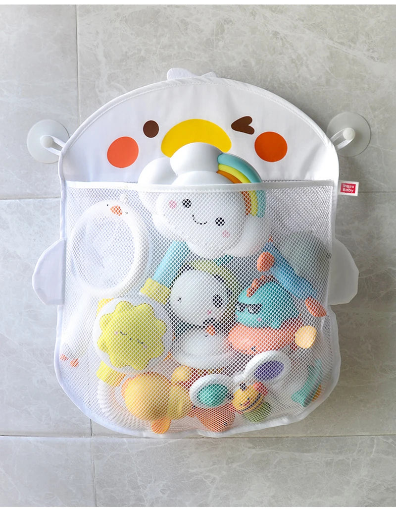 Bath Toy Storage Bag – Duck Mesh Organizer with Suction Design