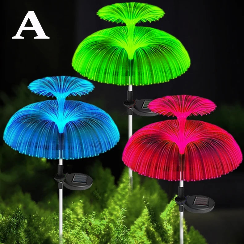Solar Garden Lights 7 Color Changing Jellyfish Pathway Lights