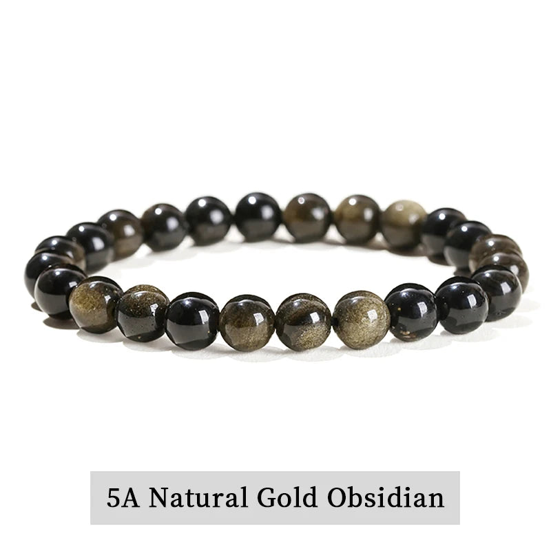 Natural Stone Bead Bracelet – Crystal & Agate Jewelry