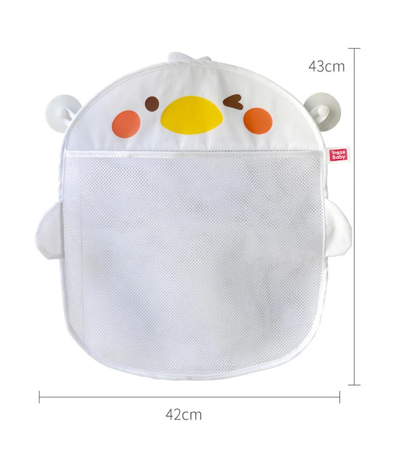 Bath Toy Storage Bag – Duck Mesh Organizer with Suction Design