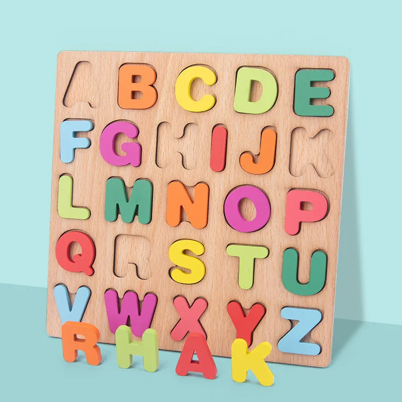 Wooden Alphabet Number Puzzle