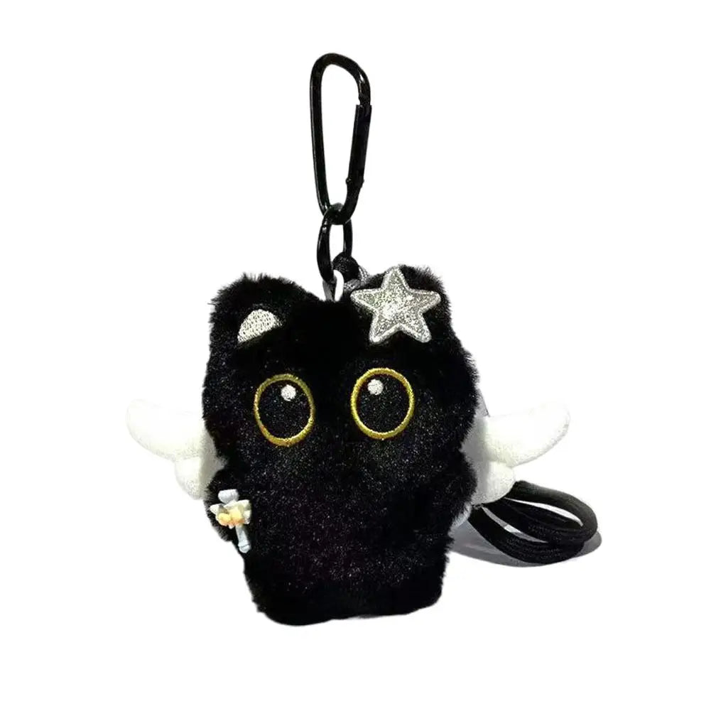 Black Cat Plush Keychain – Cute Kawaii Bag Pendant for Everyday Style