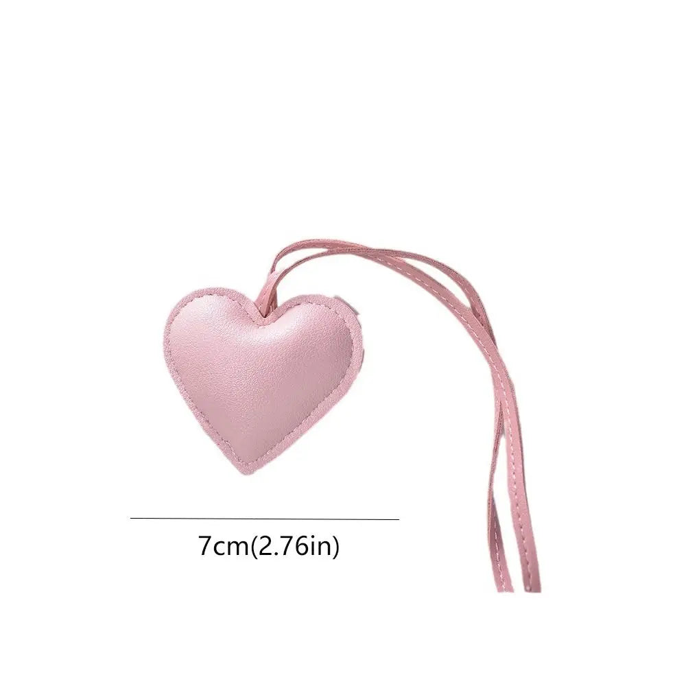 Heart Keychain PU Leather Car Keyring