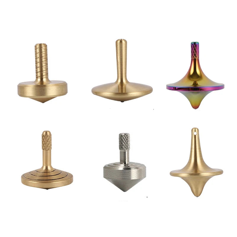 Metal Spinning Top – Brass Gyroscope Fidget Toy for Kids & Adults