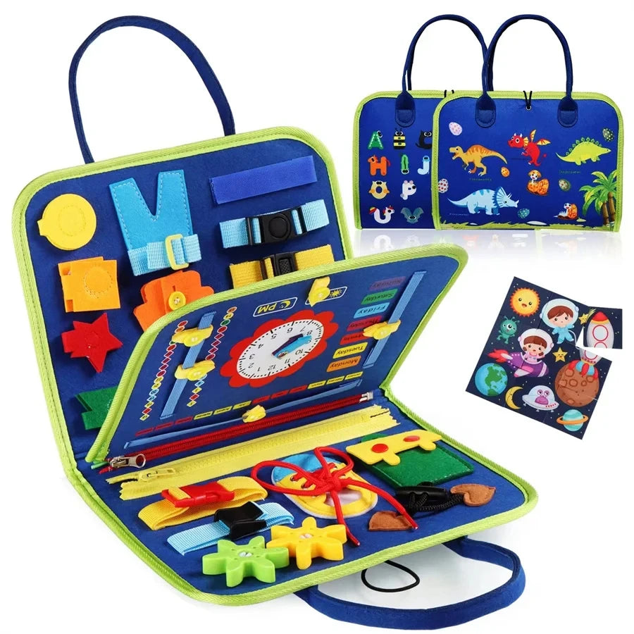 Montessori Busy Board – Sensory Activity & Fine Motor Skills Toy