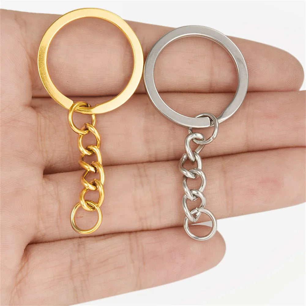 Split Key Rings – 20/50pcs Gold Metal Keychain Hardware