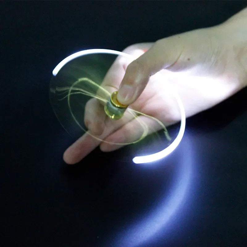 LED Fidget Spinner Pen – Metal Gyro Ballpoint Pen with Light