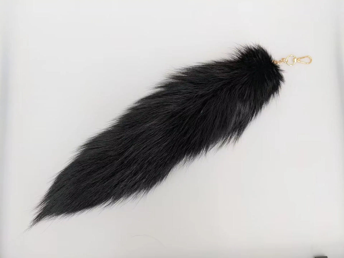 Fox Tail Keychain for Women Furry Y2K Car Accessory