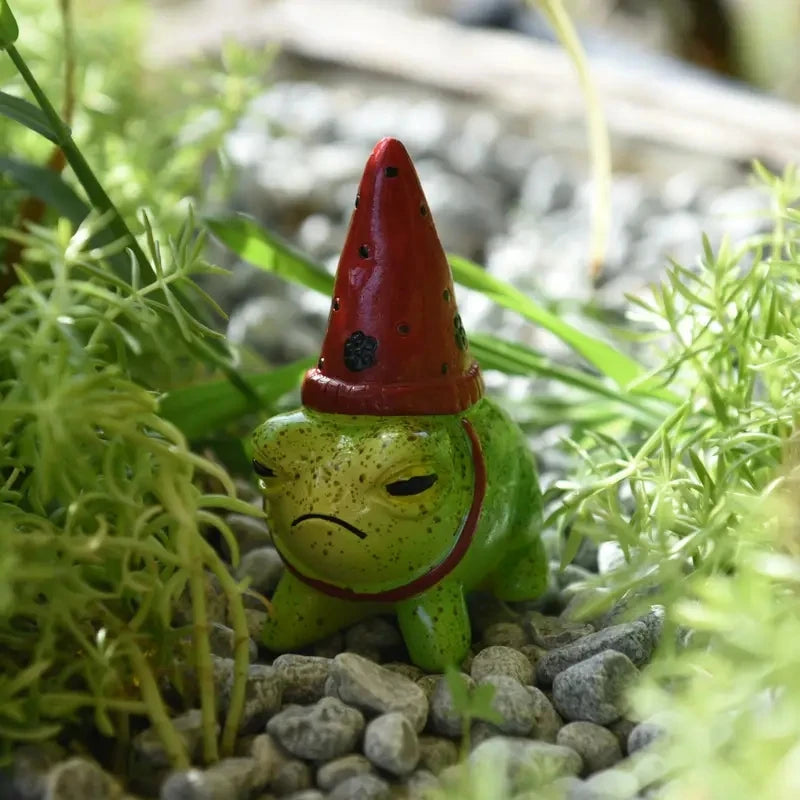 Frog Garden Statue – Cute Ceramic Frog Figurine Decor