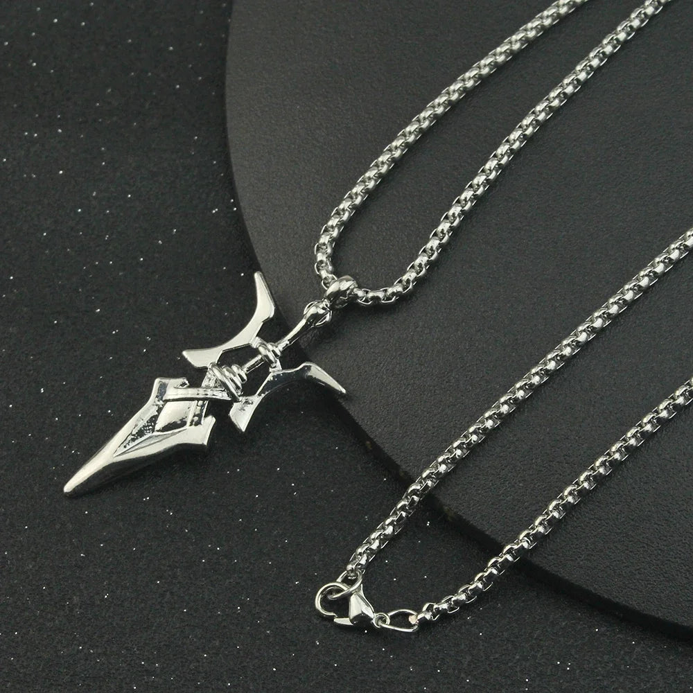Anime Cosplay Necklace Halberd Pendant