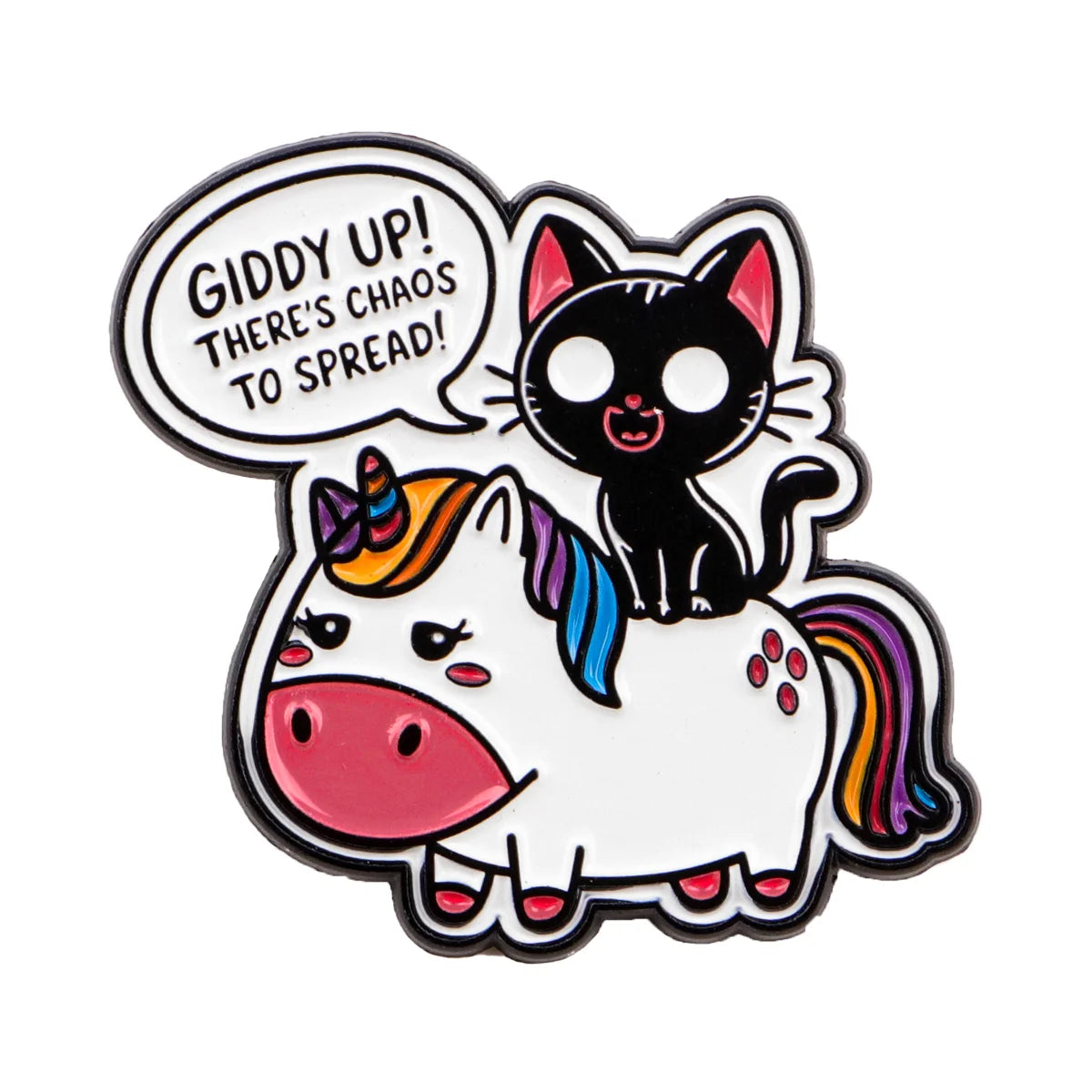Black Cat Enamel Pin – Cute Animal Lapel Brooch