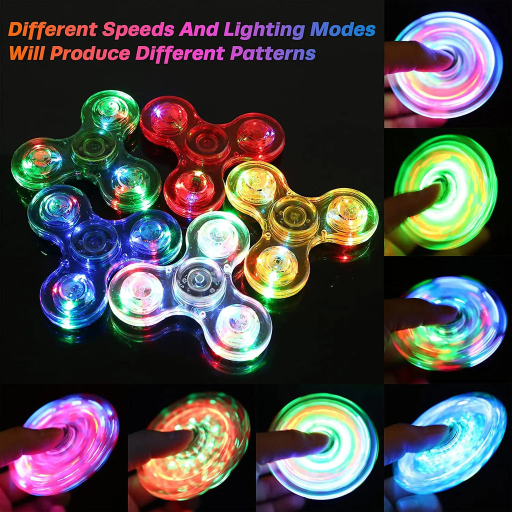 LED Light Up Fidget Spinner – Luminous Finger Toy