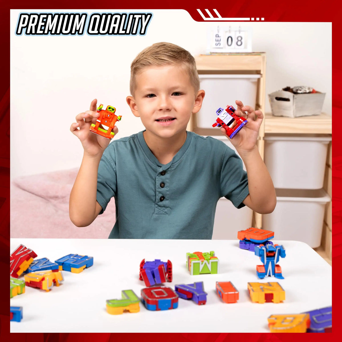 Alphabet Robot Toy 26-Piece ABC Transforming STEM Learning Set